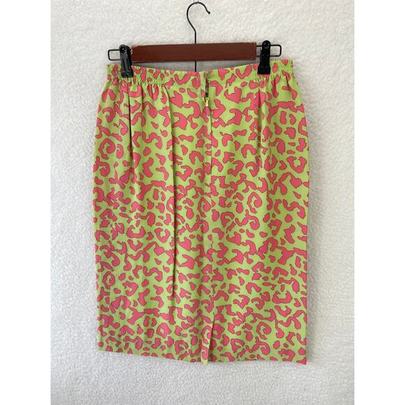 Anne Crimmins Umi Collections Women’s 8 Leopard Multicolor Pencil Skirt Retro - Picture 5 of 8